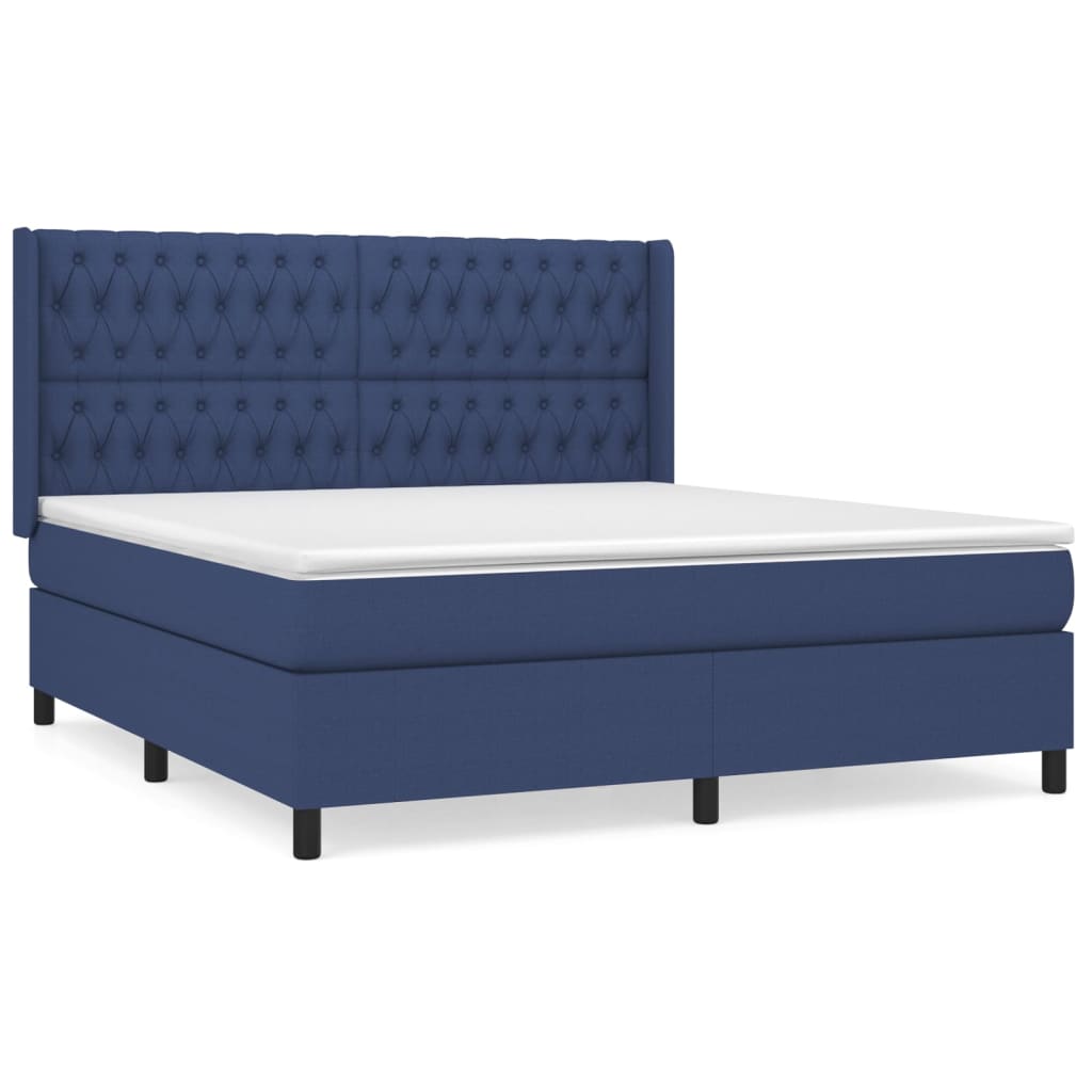 Cama box spring 180x200 Azul