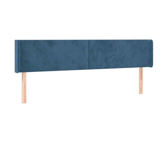 Vidaxl cabecero de terciopelo azul oscuro 203x16x78/88 cm