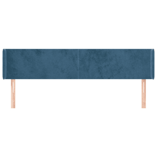 vidaXL Cabeceira de cama c abas veludo 203x16x7888cm azul-escuro vidaXL Cabeceira de cama c abas veludo 203x16x7888cm azul-escuro