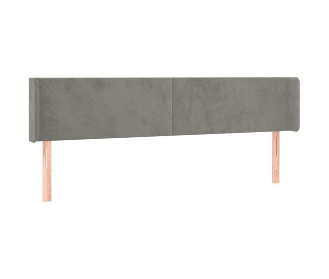 Vidaxl cabecero de terciopelo gris claro 183x16x78/88 cm