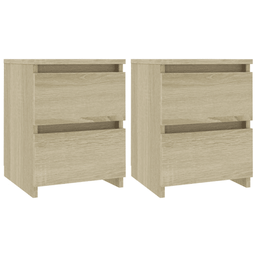 Lote de 2 Mesas de cabeceira - mesinhas de cabeceira 30x30x40 cm contrap. carvalho sonoma