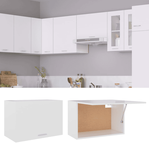 armário suspenso de cozinha - armarios de cocina colgantes 60x31x40 cm derivados de madeira branco