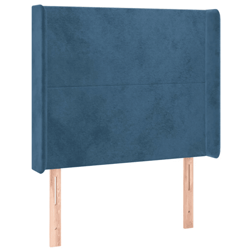 vidaXL Cabeceira cama c abas veludo 103x16x118128 cm azul-escuro vidaXL Cabeceira cama c abas veludo 103x16x118128 cm azul-escuro