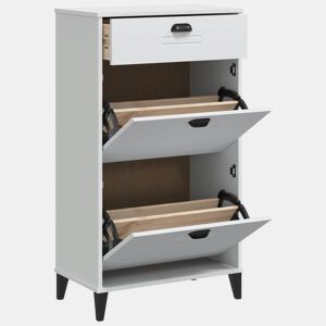 vidaXL Sapateira VIKEN derivados de madeira branco