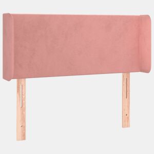 vidaXL Cabeceira de cama c abas veludo 103x16x7888 cm rosa