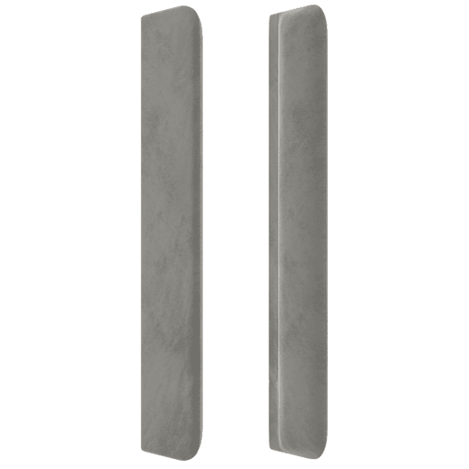 vidaXL Cabeceira cama c abas veludo 147x16x118128 cm cinzento-claro