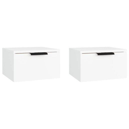Lote de 2 Mesas de cabeceira montagem na parede - mesinhas de cabeceira 34x30x20 cm branco