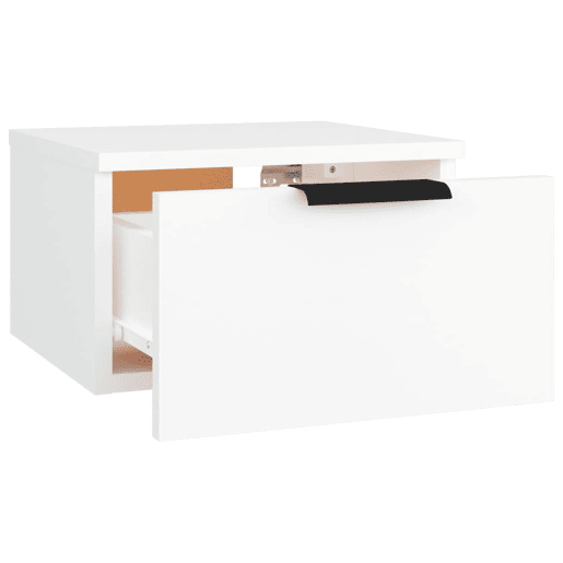 Lote de 2 Mesas de cabeceira montagem na parede - mesinhas de cabeceira 34x30x20 cm branco