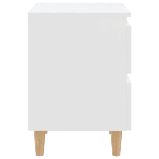 Mesa de cabeceira - mesinha de cabeceira c pernas de pinho maciço 40x35x50 cm branco