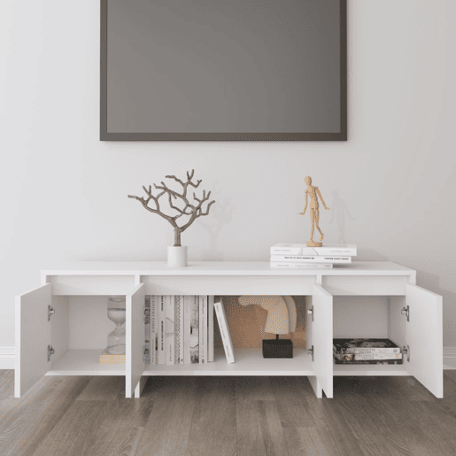 Móvel de TV - Modulo de TV - Armário de TV 120x30x40,5 cm derivados de madeira branco