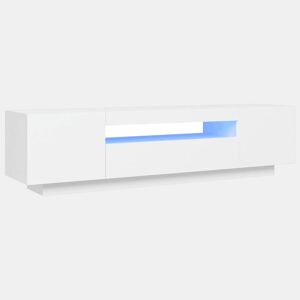 Móvel de TV - Modulo de TV - Armário de TV com luzes LED 160x35x40 cm branco