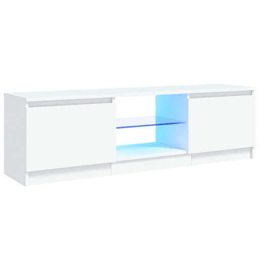 Móvel de TV - Modulo de TV - Armário de TV com luzes LED 120x30x35,5 cm branco