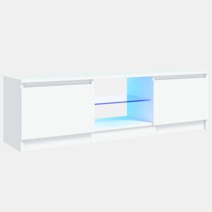 Móvel de TV - Modulo de TV - Armário de TV com luzes LED 120x30x35,5 cm branco