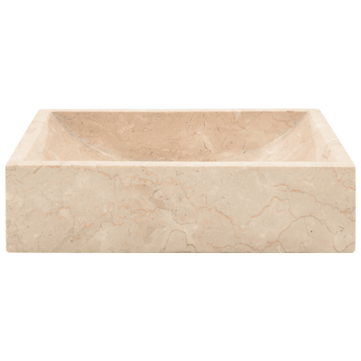 Lavatório - Lavabo - Pia de banheiro 45x30x12 cm mármore creme brilhante