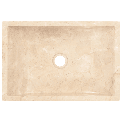 Lavatório - Lavabo - Pia de banheiro 45x30x12 cm mármore creme brilhante