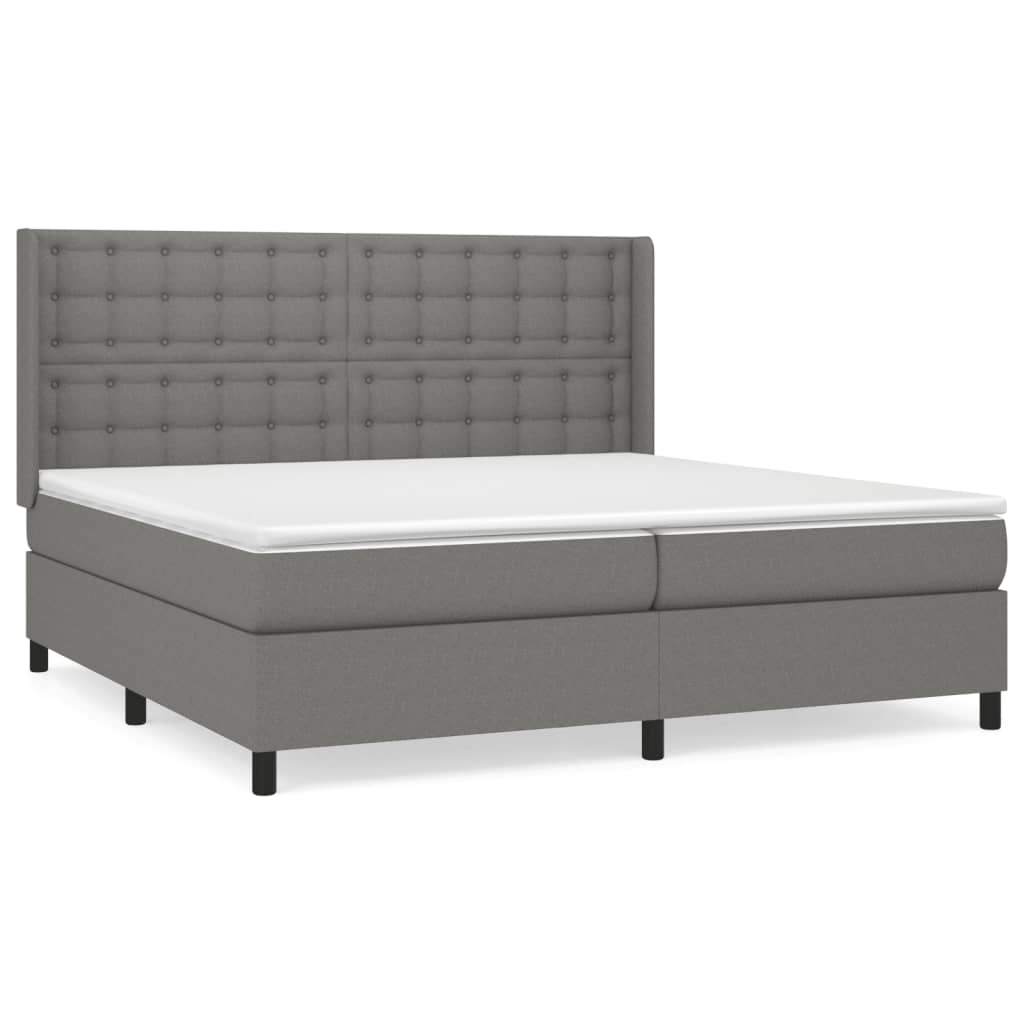 Cama box spring 200x200 Gris Oscuro