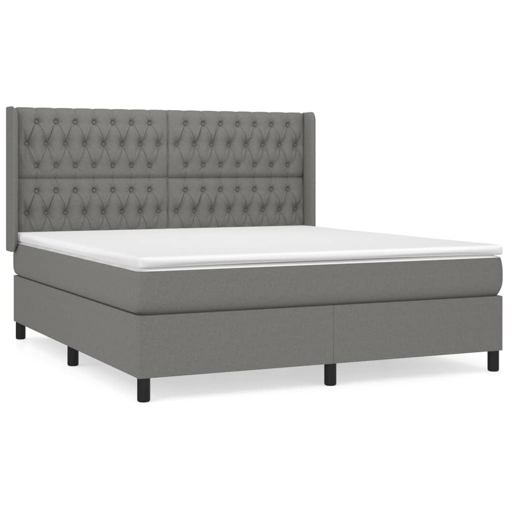 Cama box spring 180x200 Gris Oscuro