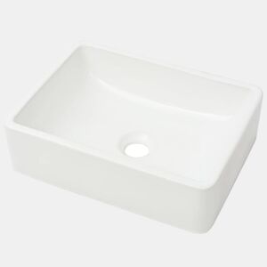 Lavatório - Lavabo - Pia de banheiro em cerâmica 41x30x12 cm branco