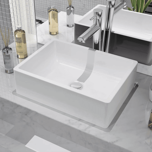 Lavatório - Lavabo - Pia de banheiro em cerâmica 41x30x12 cm branco Lavatório - Lavabo - Pia de banheiro em cerâmica 41x30x12 cm branco