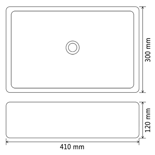 Lavatório - Lavabo - Pia de banheiro em cerâmica 41x30x12 cm branco Lavatório - Lavabo - Pia de banheiro em cerâmica 41x30x12 cm branco