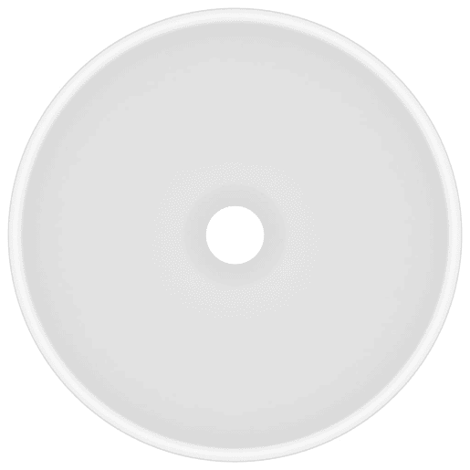 Lavatório - Lavabo - Pia de banheiro WC luxuoso redondo 32,5x14cm cerâmica branco mate