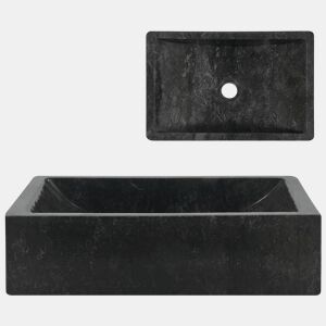 Lavatório - Lavabo - Pia de banheiro 45x30x12 cm mármore preto brilhante