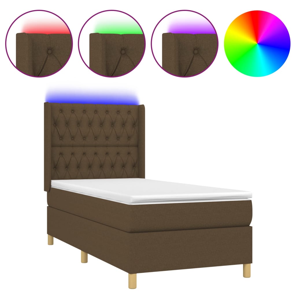 Cama box spring 80x200 Marrón