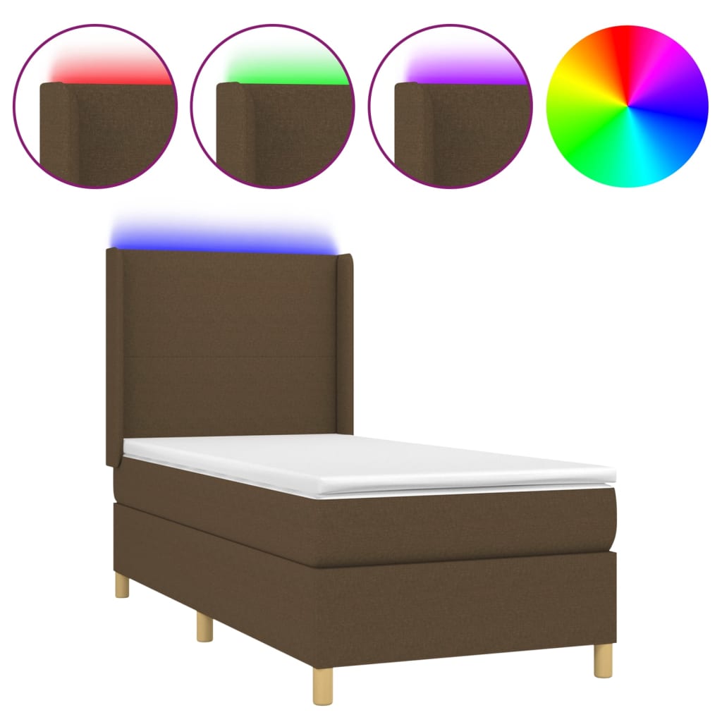 Cama box spring 80x200 Marrón
