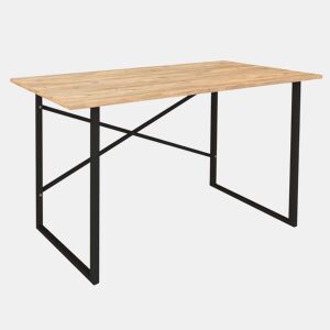 Mesa de escritório industrial Rus Carvalho e Preto 120 cm