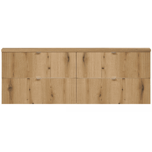 Móvel de lavatório duplo NEWPORT 160x60x40 cm com 4 gavetas MDF - Carvalho