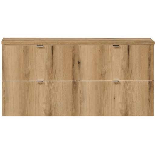 Móvel de lavatório duplo NEWPORT 120x60x40 cm com 4 gavetas MDF - Carvalho