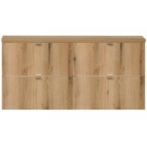 Móvel de lavatório duplo NEWPORT 120x60x40 cm com 4 gavetas MDF - Carvalho