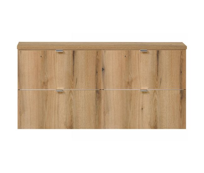Mueble de baño bajo lavabo newport con 4 cajones 120x60x40 cm - efecto roble