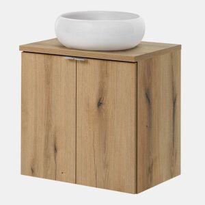Móvel de lavatório NEWPORT com 2 portas 60 x 72 x 40 cm - carvalho