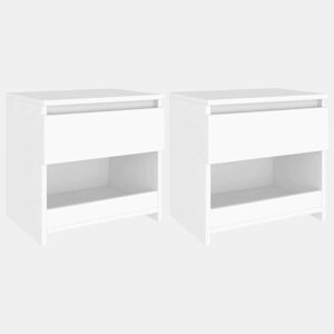 Lote de 2 Mesas de cabeceira - mesinhas de cabeceira 40x30x39 cm derivados madeira branco