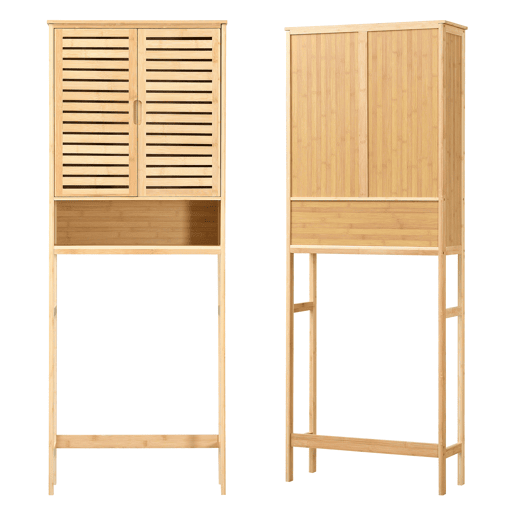 Prateleira de casa de banho sobre a sanita Geta Bambu 170 x 66 x 23 cm - Natural en.casa