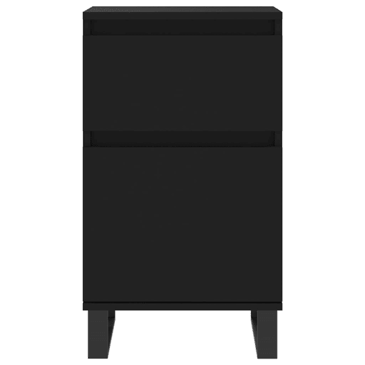 vidaXL Aparadores 2 pcs 40x35x70 cm derivados de madeira preto