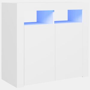 Aparador - Bufete - Móvel de apoio com luzes LED 80x35x75 cm branco