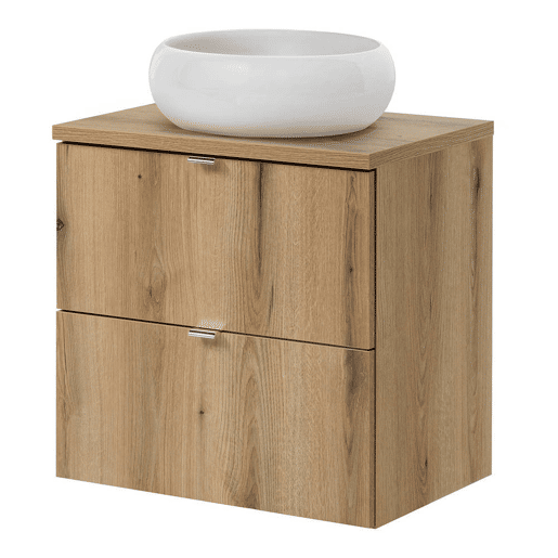 Móvel de lavatório NEWPORT com 2 gavetas 60 x 72 x 40 cm carvalho en.casa