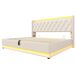 Cama de matrimonio de pu con almacenaje 194x220 Cama de matrimonio de pu con almacenaje 194x220 Blanco