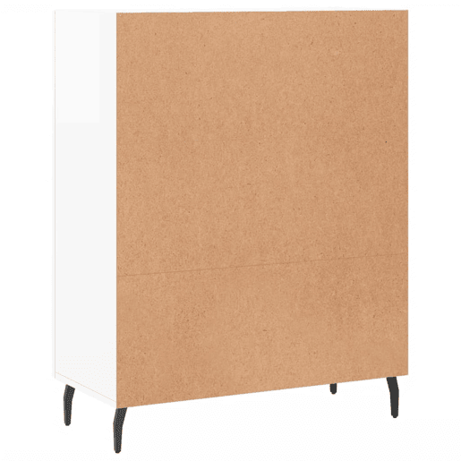 vidaXL Aparador 69,5x34x90 cm madeira processada branco brilhante vidaXL Aparador 69,5x34x90 cm madeira processada branco brilhante