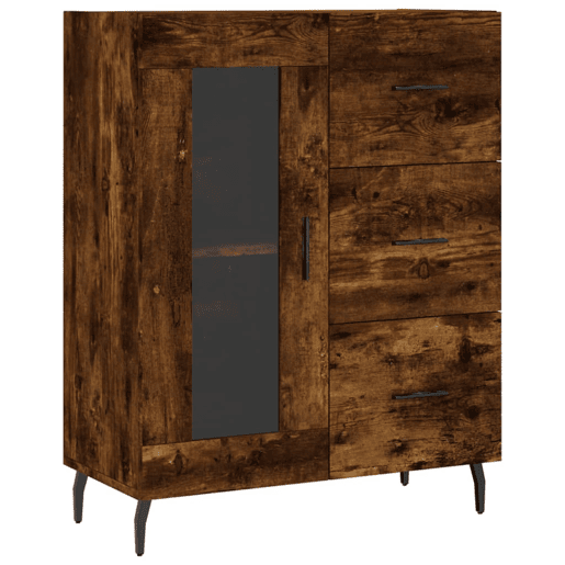 vidaXL Aparador 69,5x34x90 cm derivados de madeira cor carvalho fumado