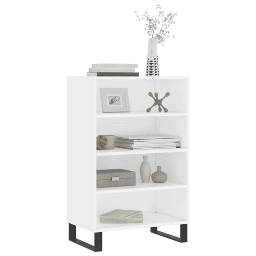 vidaXL Armário alto 57x35x90 cm derivados de madeira branco