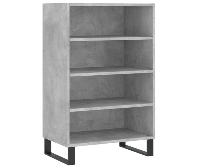 Vidaxl aparador alto madera de ingeniería gris hormigón 57x35x90 cm