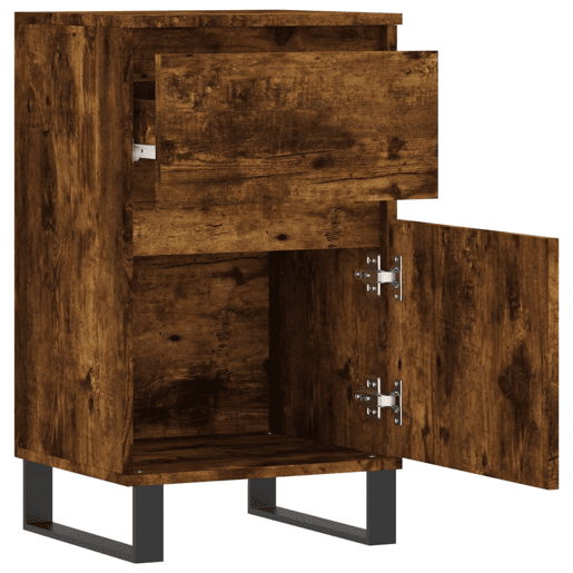vidaXL Aparadores 2 pcs 40x35x70 cm derivados madeira carvalho fumado