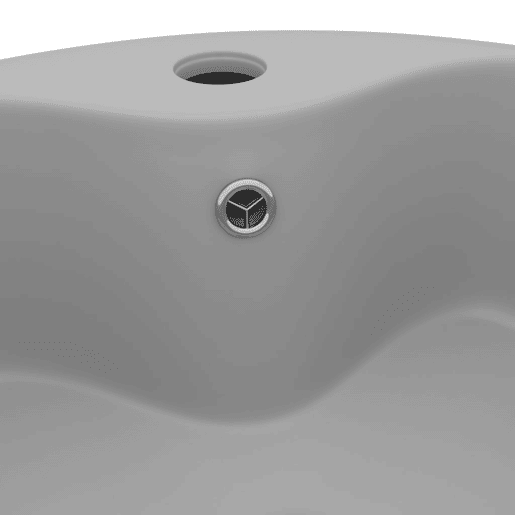 Lavatório - Lavabo - Pia de banheiro com extravasamento 36x13 cm cerâmica cinza-claro mate
