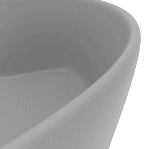 Lavatório - Lavabo - Pia de banheiro com extravasamento 36x13 cm cerâmica cinza-claro mate