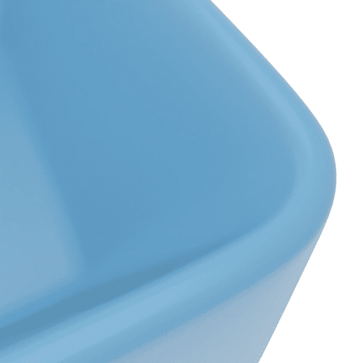 Lavatório - Lavabo - Pia de banheiro luxuoso 41x30x12 cm cerâmica azul-claro mate
