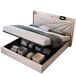Cama de matrimonio de lino con almacenaje 186x208 Cama de matrimonio de lino con almacenaje 186x208 Beige
