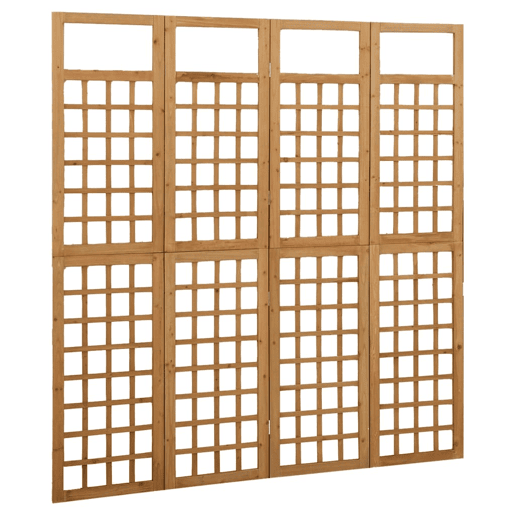 Biombo - Separador de Ambientes - Divisória 4 painéis madeira de abeto maciça 161x180 cm